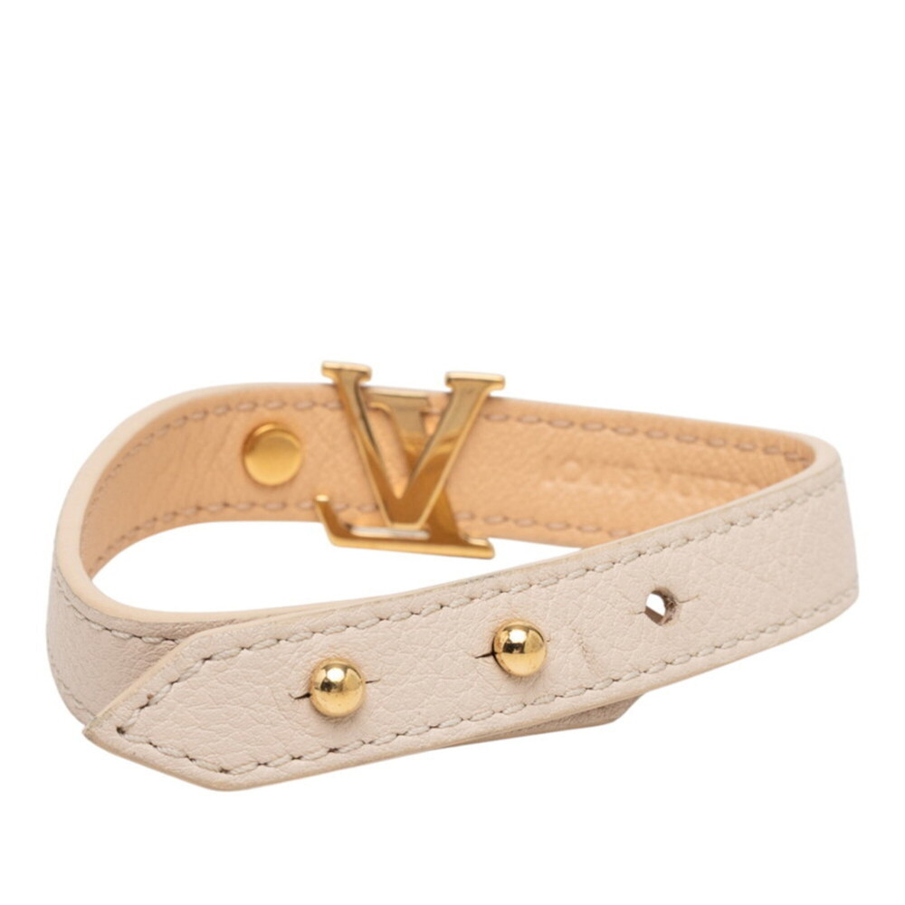 LOUIS VUITTON Cream Leather Charm Bracelet - Picture 3 of 6